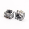 RJ50 10P10C Right Angled Gray Plastic Modular Connector Unshielded without LED 30pcs