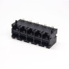 黑色塑膠rj45插座2x5穿孔式不帶遮罩