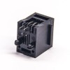 RJ9插座4P4c黑色塑膠殼不帶屏蔽式以太網接口 30pcs