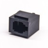 RJ9插座4P4c黑色塑胶壳不带屏蔽式以太网接口