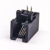 rj9插座非屏蔽式黑色塑胶外壳穿孔接PCB板 30pcs