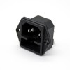 AC Power Jack Connector AC-03 Male Through Hole Straight 3 Pin With Fuse