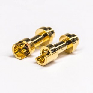 Brass Battery Connector Straight Type Gold Plated Plug