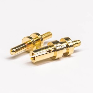 Gold Klemme CNC Stecker Stecker und weibliche gerade Schraube Typ