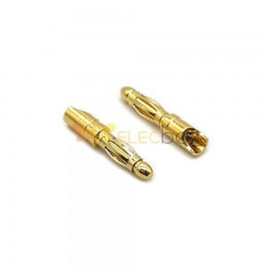 Solder Banana Contact Gold Plated Plug Vedio Connector Pin