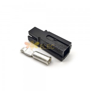 1 Way Power Connector Quick Connect Disconnect 600V 120Amp Battery Cable Connector (Black Housing, 2/4/6AWG)