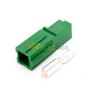 1 Way Power Connector Quick Connect Disconnect 600V 120Amp Battery Cable Connector (Green Housing, 2AWG 4AWG 6AWG) RG178 RG178