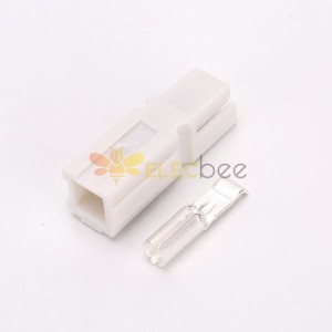 1 Way Power Connector Quick Connect Disconnect 600V 45Amp Battery Cable Connector for 10AWG Cable-White