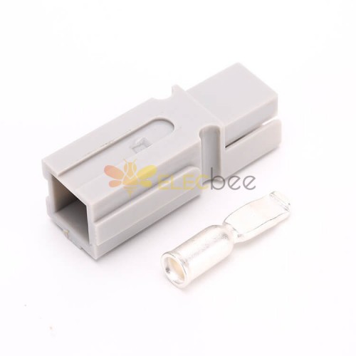 1 Way Power Connector Quick Connect Disconnect 600V 75Amp Battery Cable Connector (Gray Housing, 6/8/10/12AWG)