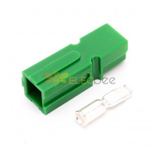 1 Way Power Connector Quick Connect Disconnect 600V 75Amp Battery Cable Connector (Green Housing, 6/8/10/12AWG)