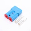 2 Way 600V 120Amp Blue Housing Battery Power Cable Connector with Red Color Cable fix plug