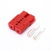 Conector de Cable de alimentación de batería de carcasa roja de 2 vías 600V 120Amp con enchufe de fijación de Cable de Color rojo
