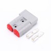2 Way 600V 50Amp Grey Housing Battery Power Cable Connector with Red Color Cable fix plug