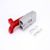 2 Way 600V 50Amp Grey Housing Battery Power Cable Connector with Red Plastic T-Bar Handle