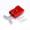 2 Way 600V 50Amp Red Housing Battery Power Cable Connector with Grey Plastic T-Bar Handle