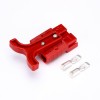 2 Way 600V 50Amp Red Housing Battery Power Cable Connector with Red Plastic T-Bar Handle