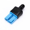 2 Way Battery Power Connector 600V 40Amp Blue Housing with Black Waterproof Dust cable sleeve