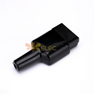 2-Wege-Batteriestromanschluss 600 V, 50 A, schwarzes Gehäuse mit flammhemmender PVC-Abdeckung