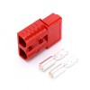 2 Way Power Connector Quick Connect Disconnect 600V 120Amp Battery Cable Connector (Red Housing, 2/4/6AWG)