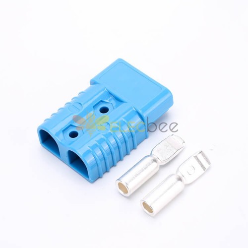 Connecteur d\'alimentation 2 voies Déconnexion rapide Connecteur de câble de batterie 600 V 175 A (boîtier bleu, 1.0/2/4 4 AWG)