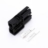 2 Way Power Connector Quick Connect Disconnect 600V 40Amp Battery Cable Connector (Black Housing, 10AWG)