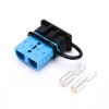 600V 120Amp Blue Housing 2 Way Battery Power Cable Connector with Black Dustproof Cover