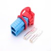600V 120Amp Blue Housing 2 Way Battery Power Cable Connector with Red Dustproof Cover