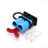 600V 120Amp boîtier bleu connecteur de câble d\'alimentation de batterie 2 voies poignée en T rouge couvercle anti-poussière noir
