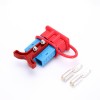 600 В, 120 ампер, синий корпус, 2-контактный разъем кабеля питания от батареи, красная Т-образная ручка и пылезащитная крышка.