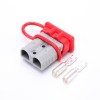 600V 120Amp Carcasa gris Conector de cable de alimentación de batería de 2 vías con cubierta roja a prueba de polvo