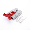 600V 120Amp Grey Housing 2 Way Battery Power Cable Connector with Red Plastic T-Bar Handle