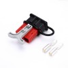 600V 120Amp Red Housing 2 Way Battery Power Cable Connector Grey T-Bar Handle and Black Dustproof Cover