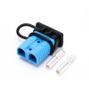 600V 175Amp Boîtier bleu Connecteur de câble d\'alimentation de batterie à 2 voies avec couvercle anti-poussière noir