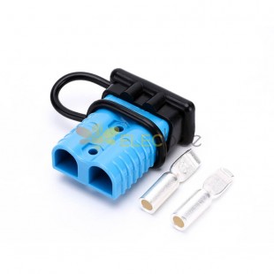 600V 175Amp 파란색 하우징 2방향 배터리 전원 케이블 커넥터(검은색 방진 커버 포함)
