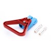 600V 175Amp Blue Housing 2 Way Battery Power Cable Connector with Plastic Red Triangle Handle