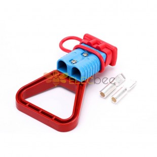600V 175Amp Blue Housing 2 Way Battery Power Cable Connector with Handle and Dustproof Cover