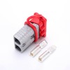 600V 175Amp Carcasa gris Conector de cable de alimentación de batería de 2 vías con cubierta roja a prueba de polvo