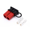 600V 175Amp Carcasa roja Conector de cable de alimentación de batería de 2 vías con cubierta negra a prueba de polvo