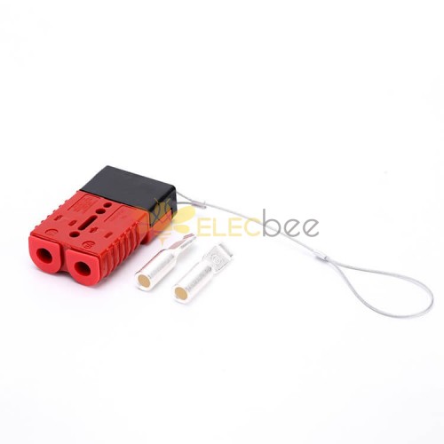 600V 175Amp boîtier rouge connecteur de câble d\'alimentation de batterie 2 voies avec couvercle de protection interne en plastique noir