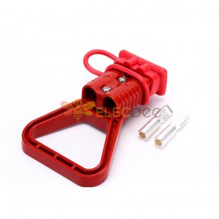 600V 175 Amp Red Case 2 Way Battery Power Cable Connector with Red Triangle Handle and Dustproof Cover