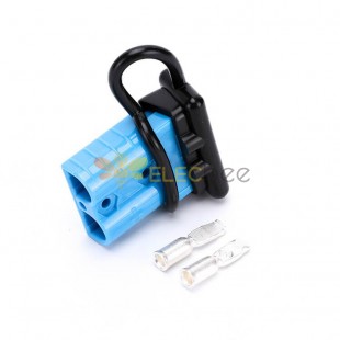 600V 50Amp boîtier bleu connecteur de câble d'alimentation de batterie 2 voies couvercle anti-poussière noir