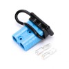 600V 50Amp Blue Housing 2 Way Battery Power Cable Connector Black Dustproof Cover