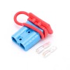 600V 50Amp Blue Housing 2 Way Battery Power Cable Connector with Red Dustproof Cover