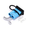 600V 50Amp BlueHousing 2 Way Battery Power Cable Connector Grey T-Bar Handle and Black Dustproof Cover