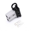 600V 50Amp Grey Housing 2 Way Battery Power Cable Connector with Black Dustproof Cover