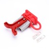 600V 50Amp Grey Housing 2 Way Battery Power Cable Connector Red T-Bar Handle and Dustproof Cover