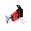 600V 50Amp Red Housing 2 Way Battery Power Cable Connector Grey T-Bar Handle and Black Dustproof Cover