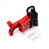 600V 50Amp Red Housing 2 Way Battery Power Cable Connector Red T-Bar Handle black Dustproof Cover