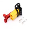 600V 50Amp Red Housing 2 Way Battery Power Connector with T-Bar Handle and Dustproof Cover