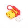 600V 50Amp Yellow Housing 2 Way Battery Power Cable Connector with Red Dustproof Cover